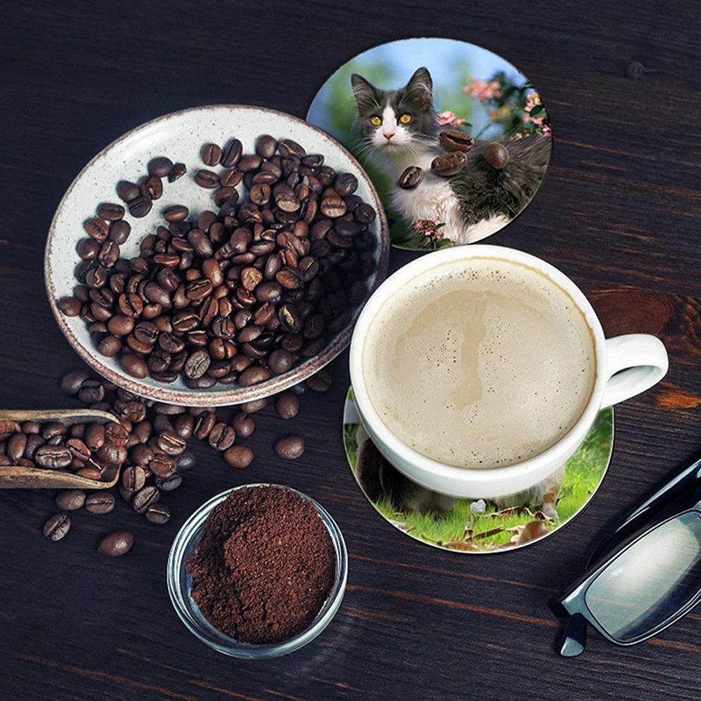 Coaster Sublimation Blank - 50 قطعة من قواعد الأكواب الدائرية