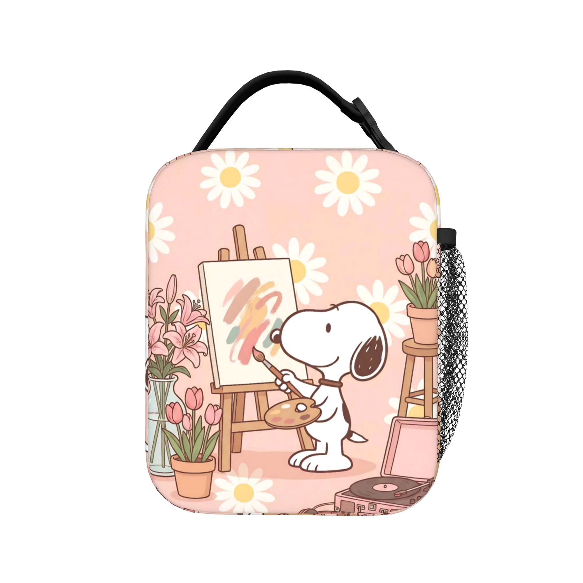 Tote Bag Sublimation - حقيبة غداء معزولة بتصميم سنوبي اللطيف،