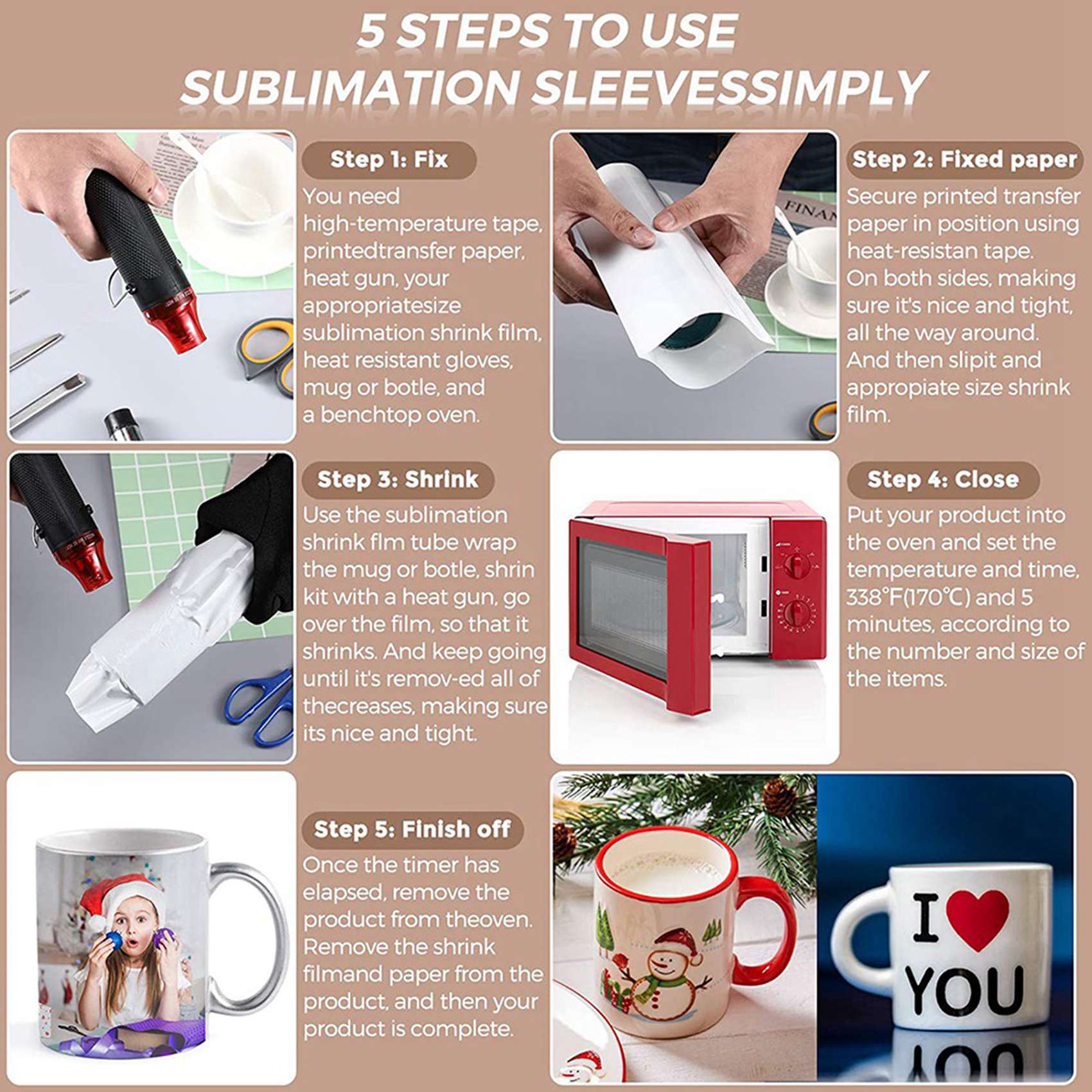 فيلم تغليف حراري قابل للانكماش - مراجعة Sublimation Mug White وسعره